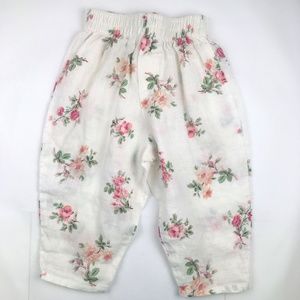 Vintage Linen 12 Month Floral Pants